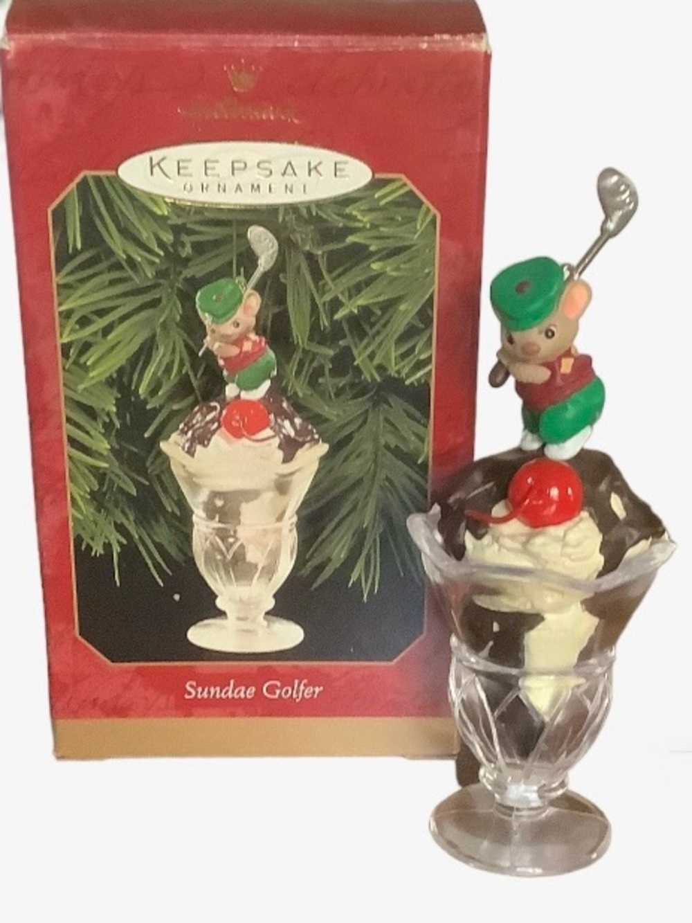 1999 Hallmark Sundae Golfer Ornament